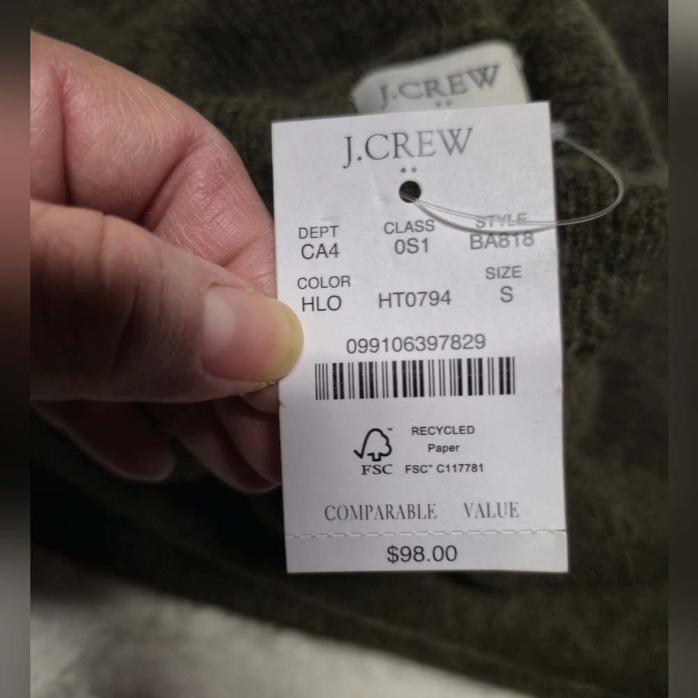 J. Crew Olive Long Sleeve Turtleneck Dress - Picture 6 of 7